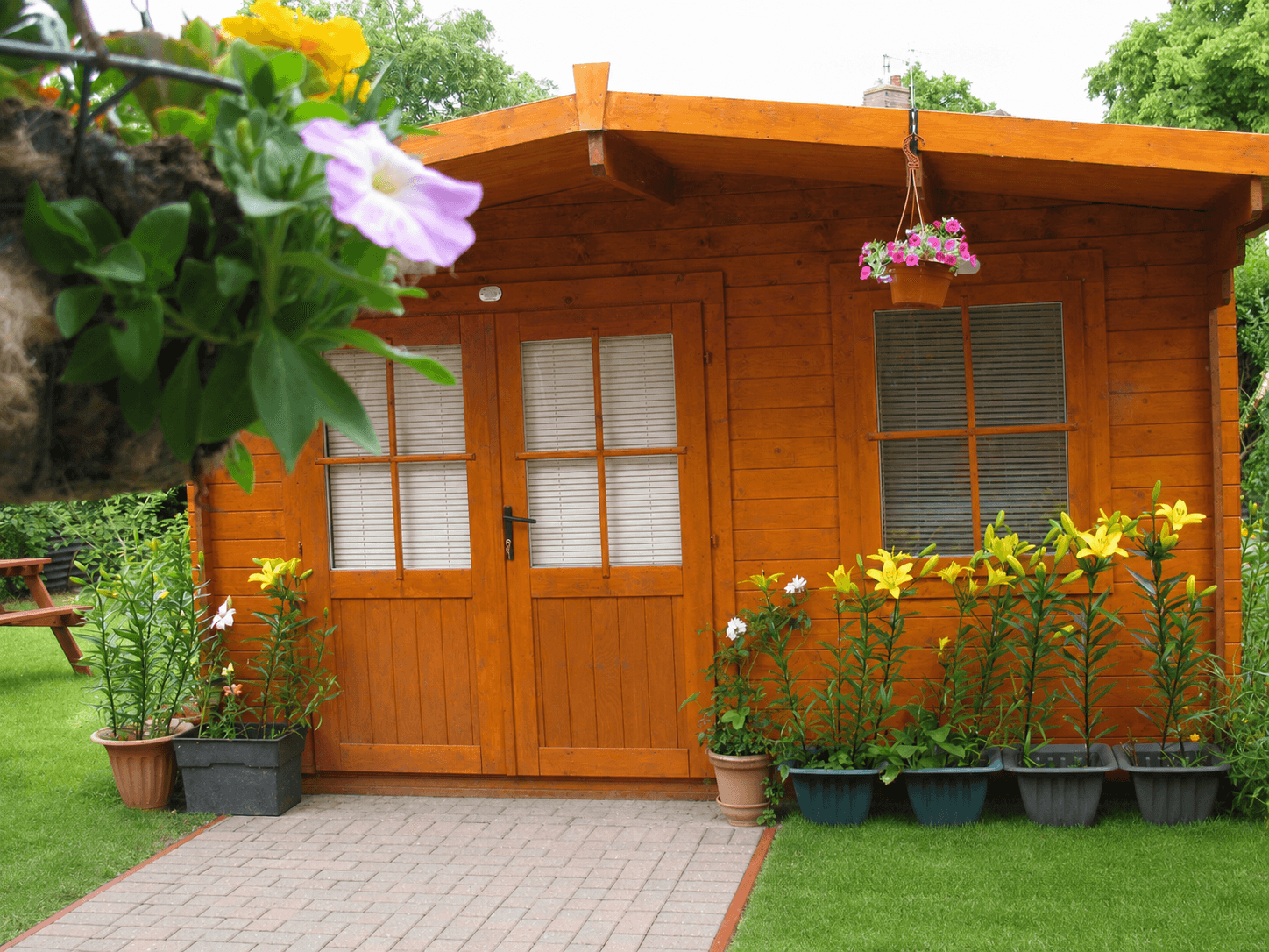 Essential Massage log cabin studio exterior, Stoke-on-Trent